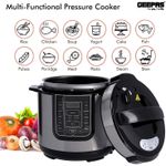 product_image_name-Geepas-7-in-1 Electric Pressure Cooker, Steamer 6L Digital Multicooker – Stainless Steel/Black – 14 Cooking Modes, Automatic Keep Warm & 24 Hours Preset Function -Multi-2