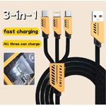 product_image_name-Generic-240W Max 3-in-1 Ultra-Fast Braided Charging Cable - USB-A to Type-C, Lightning & Micro-USB-3