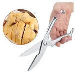 product_image_name-Generic-Professional Steel Poultry Kitchen Scissors For Chicken, Meat, BBQ-Silver.-3