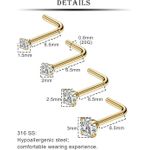 product_image_name-Generic- L Shaped Nose Rings Stud with Cubic Zirconia Hypoallergenic 316L Surgical Grade Stainless Steel Nose Nostril Rings Body Piercing Jewelry for Women Men-2