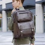 product_image_name-Generic- casual Daily commuter Leather Backpack For Men Business Laptop Backpack Waterproof Travel College Backpack Daily Work Bags Rucksack Travel Bag School Bag-4