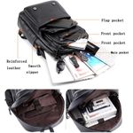 product_image_name-Generic- casual Daily commuter Leather Backpack For Men Business Laptop Backpack Waterproof Travel College Backpack Daily Work Bags Rucksack Travel Bag School Bag-6