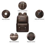 product_image_name-Generic- casual Daily commuter Leather Backpack For Men Business Laptop Backpack Waterproof Travel College Backpack Daily Work Bags Rucksack Travel Bag School Bag-8