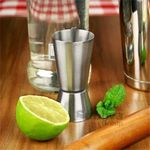 product_image_name-Generic-2PC Jigger Spirit Cocktail Alcohol Bar Double Shot Measure Cup 25/50 ML- Silver.-2