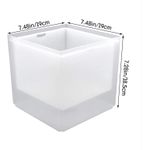 product_image_name-Generic-SMETA LED Ice Bucket Color Changing LED Cooler Bucket Double Layer Square Storage Cube Beer Ice Buckets, Portable Champagne Wine Drinks Cocktail Bucket for KTV Parties Bar Home Wedding -7