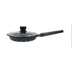 product_image_name-Life Smile-22CM 1.3L Frying Pan with Stone Coating Premium Non Stick Anti-scalding Handle,Suitable for All Hobs Including Induction Wok Pot With Glass Lid -Multicolor -1