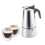 product_image_name-Generic-Espresso Maker Emilio For 4 Cups, Stainless Steel- Silver.-2