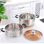 product_image_name-Generic- Stainless Steel Tier Steamer & Riveted Handles Multipurpose Steaming Pot Cooking Tool for Vegetable-2