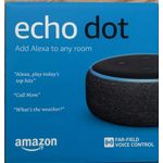 product_image_name-Amazon-Echo Dot 3rd Generation, With Alexa, Enables Wireless Music Streaming, Bluetooth and Wi-Fi Connectivity, 1/8" Audio Output to Powered Speakers, Charcoal Original-Black-1