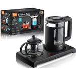 product_image_name-RAF-Electric Kettle With Turkish Teapot European standard tea Art Set 1.8L+0.6L Thermal Insulation Electric Kettle tea Art Set Tray Glass Tech Teapot - Multicolor-1