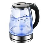 product_image_name-Hoffmans-2L Glass Electric Kettle  With LED Blue Light- Silver , Black-1