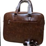 product_image_name-Generic-Men Crossbody Bags Vintage Men's Purse Genuine Leather Briefcase Leather Shoulder Messenger Bag Male Laptop Bag Business Casual Travel Bag Handbag For Male -2