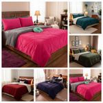 5x6, 4pc Velvet coral Duvet- Multicolour 