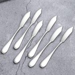 product_image_name-Generic-6 Piece Pf Butter Knife, Cheese Knife, Dover Sole Breakfast Kippers, Cute Mini 5.91 inches Stainless Steel Kitchen Knives for Butter Sandwiches Cheese Breakfast- Silver-2