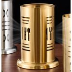 product_image_name-Generic-New style Stainless Steel Golden Cutlery Holder Drainer Spoon Fork Chopsticks Storage Basket Rack Kitchen Accessories Organizer-1
