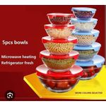 product_image_name-Generic- ASet Of Glass Bowl Sets with Lids 5 Pcs Microwave Glass bowl Set Kitchen Glass Ware set -1