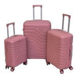 product_image_name-Generic-20, 24, 28 inch, Set Of 3, Polypropylene Luggage, Hard sided, (Sky Blue 55, 65 and 75 cms) Small Medium Large Trolley Bag 8 Spinner Smooth Wheels TSA Lock  Unbreakable Men & Women -Multicolor-1