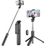 product_image_name-Generic-Wireless Bluetooth multifunction remote selfie stick tripod .-2