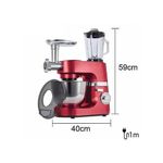 product_image_name-Hoffmans-7 L 6 Speed 3 in 1 Food Mixer Professional Commercial Blender Stand Mixer Meat Grinder For Home- Silver-4