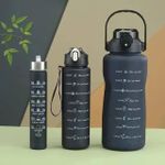 3 Piece Water Bottle Set-Black