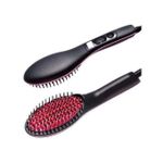 product_image_name-Generic-Professional Electric Hair Straightener Hand-held Portable Brush Liquid Crystal Display Hair Straightener Healthy Comb-black-2