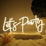 product_image_name-Generic-Let's Party Neon Sign Battery or USB Powered, Happy Birthday Led Sign, Lets Party Light Up Sign for Wall Decor, Bachelorette Party, Engagement Party, Birthday Party, Wedding, 16x7Inch,Warm -1