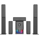 5.1 Multimedia Hometheatre System With A Dynamic Design And Extra Bass-Black