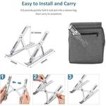product_image_name-Computer-Portable Laptop Stand, PHOCAR Laptop Holder For Desk, Aluminum Adjustable Laptop Stand For IPad, MacBook Pro,Tablets And Laptops, Such As Lenovo ThinkPad, Dell Inspiron Suitable For 14" Laptops And Smaller - Sliver.-1