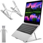 product_image_name-Computer-Portable Laptop Stand, PHOCAR Laptop Holder For Desk, Aluminum Adjustable Laptop Stand For IPad, MacBook Pro,Tablets And Laptops, Such As Lenovo ThinkPad, Dell Inspiron Suitable For 14" Laptops And Smaller - Sliver.-3