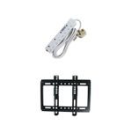 product_image_name-Generic-14 to 42 TV Wall Mount & 4 Way Power King Extension Cable - Black, White-1