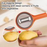 product_image_name-Generic-Multifunctional Sided Stainless Steel Blade Peeler with Storage Box Container Fruit and Vegetable Peeler with Container,Stainless Steel Type Peeling Storage Scratcher Fruit Peeling Knife Build-in Carrot Potato Eye Remover Skin Scraper - Multicolor-5