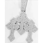 product_image_name-Neuron Necklace-Iced Out Triple Cross Pendant with Cuban Chain – Hip Hop Bling Necklace-4