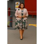 Corporate round dress - Peach/multi color 