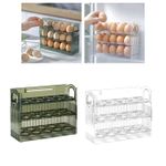 product_image_name-Generic-3 Layer Egg Holder For Fridge Storage Container Tray Container 30 Eggs, Space Saver- Green-4