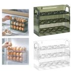 product_image_name-Generic-3 Layer Egg Holder For Fridge Storage Container Tray Container 30 Eggs, Space Saver- Green-5