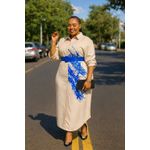 CASUAL LADIES WEEKEND ATTIRE -  CREAM/MULTI COLOR 