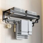 Kitchen, Bathroom Towel Rack - Grey