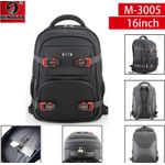 Men's Backpack Female Oxford Cloth Laptop Bag-Black