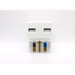product_image_name-Generic-2 USB Charging Port 2pin &3pin Socket Suitable for All Kind of Plugs-White-4