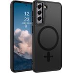 product_image_name-Generic-Samsung Galaxy S22 Plus Phone Case Magnetic, Compatible with MagSafe, Shockproof, Transparent Case-Black-1