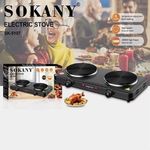 product_image_name-Sokany-Eye Flat Dual Electric Stove High Fire Power 5 Gear Temperature Adjustment Hot Plate Cooker- Black.-4
