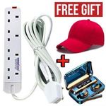 sweet home 4 WAY POWER EXTENSION WITH LONG CABLE+FREE CAP+F9 BLUETOOTH EARBUDS