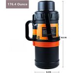 product_image_name-Generic-4 L Large Thermos Bottle Stainless Steel Double Walls Vacuum Insulated Tea Flask Great for Outdoors,Sports,Camping,Travel -Multicolor.-4