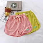 product_image_name-Fashion-2pcs 0-3 Years Baby Girls Active Cotton Shorts Comfortable Breathable School Uniform Adjustable Waist-1