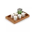 product_image_name-Generic-3 Piece Wooden Bamboo Serving Trays Platter - Brown-4