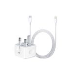 product_image_name-Generic-iPhone Charger for Apple 14, 14 Pro Max, 14 Plus, 13, 13 Pro Max, 13 Mini, 12, 11, X, XR, XS, SE, Mini, 8, iPad - 20W USB-C Fast Charge, Type C Plug UK Power Adapter With 1.5m Cable-1