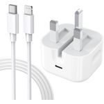 product_image_name-Generic-iPhone Charger for Apple 14, 14 Pro Max, 14 Plus, 13, 13 Pro Max, 13 Mini, 12, 11, X, XR, XS, SE, Mini, 8, iPad - 20W USB-C Fast Charge, Type C Plug UK Power Adapter With 1.5m Cable-4