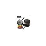 36cm Non Stick Casting Double Grill Pan - Black