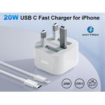 product_image_name-Apple-iPhone Fast Charger Cable and Plug, 20W USB C Charger Plug with 1M Fast Charger Cable iPhone Compatible with iPhone 14/12/13/11/X/8, Pad-1