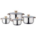product_image_name-Generic-8 Pieces Set Of Serving Dishes Cookware With Heavy Duty Base-Silver-4